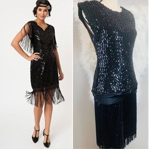 Glenrob Vintage Sequin drop waist Costume dress